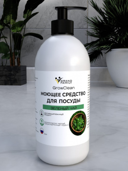 Средство для мытья посуды зеленый чай "Grow Clean" 500мл